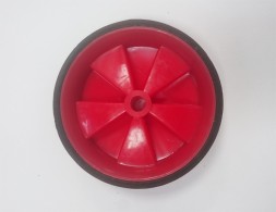Дополнительное колесо без кронштейнов, пластиковое красное 110х32
