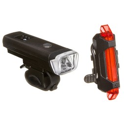 Комплект фонарей для велосипеда FL1559 и TL5411, USB, черный