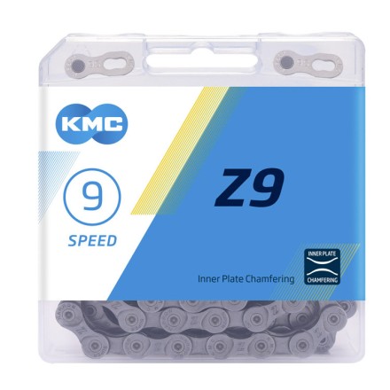 Цепь 9 скоростей KMC 116 звеньев Z9 Grey размер 1/2&quot; x 11/128&quot; с замком CL566R