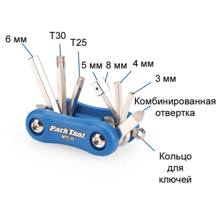 Складной набор инструментов Park Tool MTC-25