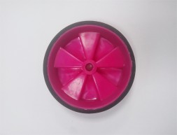 Дополнительное колесо без кронштейнов, пластиковое розовое 110х32