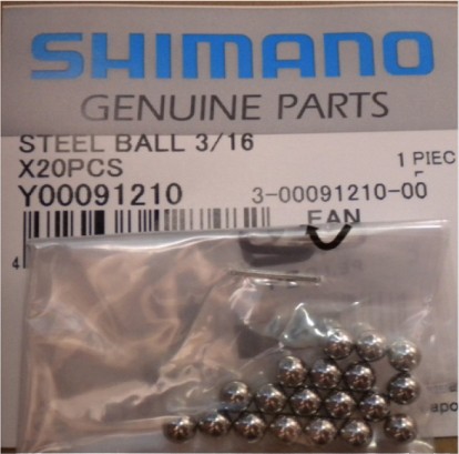 Шарик передней втулки Shimano 3/16&quot; сталь 20 шт