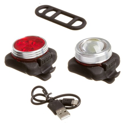 Комплект фонарей для велосипеда TL5402C и TL5402, USB, черный