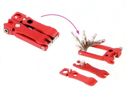 Набор ключей 20 предметов складной KL-9835F Kenli красный