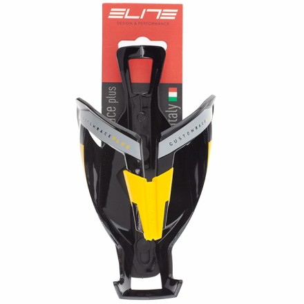 Флягодержатель Elite Custom Race Plus fiberglass черный желтый рисунок