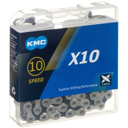 Цепь 10 скоростей KMC 116 звеньев X10 Silver/Black 1/2&quot;x11/128&quot; с замком