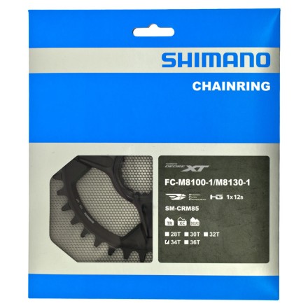 Звезда передняя Shimano DCE+ XT CRM85 для FC-M8100-1/8130-1 1x12ск CL:52/56,5мм 34T