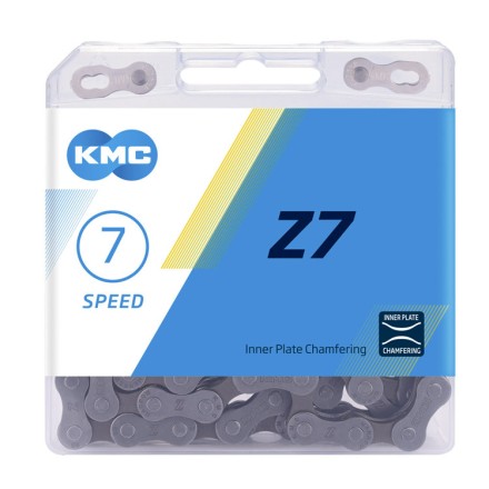 Цепь 6-8 скоростей KMC 116 звеньев Z7 Grey/Brown размер 1/2&quot; x 3/32&quot; с замком CL573