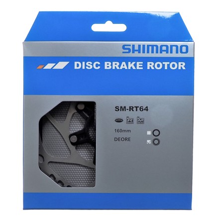Тормозной диск 160 мм Center Lock Shimano RT64 DEORE внешние шлицы